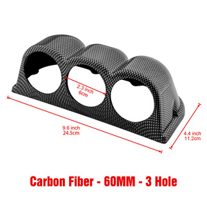 Neuer 60mm Universal Schwarzer Wassertemperaturanzeiger Einzel/Doppel/Dreifach Links-/Rechtslenker Auto-Messgerätehalter für Alle Fahrzeuge - Product Image 6