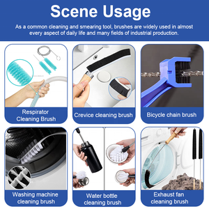 Wholesale Customizable PP Antibacterial Eco-Friendly Water <strong>Bottle</strong> Cleaning <strong>Brush</strong> Long Handle <strong>Bottle</strong> Cleaner Set Built Narrow - Product Image 5