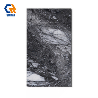 Carreaux de porcelaine imitation pierre moderne 600x1200mm 9mm Brillant Antibactérien Résistant aux acides Sol intérieur Salle de bain Appartement Chambre
