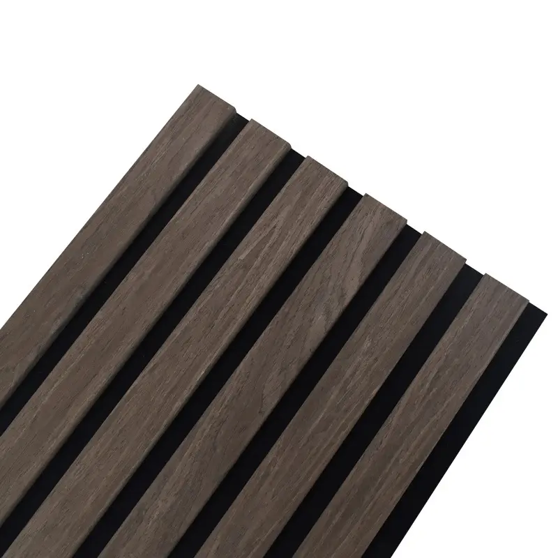 ECOUPP legno rovere e noce pannelli in schiuma acustica a prova di suono legno lamelle pannelli a parete con pannello assorbente caratteristica