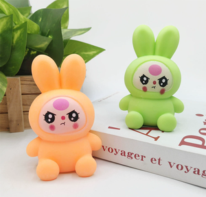 ของเล่นบีบกระต่ายน่ารัก ขายส่ง ของเล่นบีบกระต่ายน้อยน่ารัก บรรเทาความเครียด ทำจากยาง TPR นุ่ม - Product Image 5