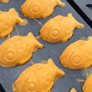 Pembuat Waffle Taiyaki Mini Bentuk Ikan Baru yang Dapat Disesuaikan, Anti Lengket, dengan Timer 50-300/122-572 Menit, Mudah Dioperasikan, untuk Camilan - Product Image 3