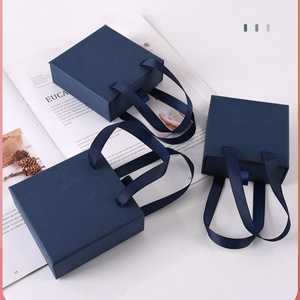Custom Sliding Drawers Luxury Ring Packaging Paper Gift <b>Box</b> with Handle for <b>Earring</b> Jewelry Package with logo - Product Image 6