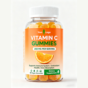 Vitamin C Gummies dengan seng Elderberry 60 Count Vegan Gratis Non GMO suplemen diet rasa buah alami - Product Image 3