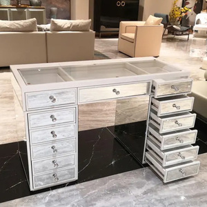 Hot bán phong cách bàn trang điểm Set với LED ánh sáng gương và ổ cắm điện gỗ bóng đèn chiếu sáng bàn trang điểm - Product Image 5