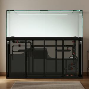 Filtre de fond pour <span class=keywords><strong>aquarium</strong></span> d'<span class=keywords><strong>aquarium</strong></span> d'intérieur, en verre ultra-clair, avec nervures intégrées, sans tuyau, couleur éclatante, diamant étoile, poisson arowana - Product Image 3