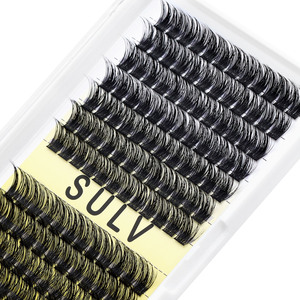 Bán Buôn Fluffy Tự Làm Lash Mở Rộng Màu Đen 156Pcs/Box14 Hàng Khay Lớn DD Curl 14-16Mm Hỗn Hợp Lash Cụm Wispy Lông Mi Mở Rộng - Product Image 6