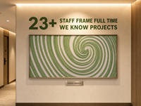Art mural radial en spirale tressé en corde 3D fait main, vert sauge et blanc, encadré, pour hall d'hôtel, couloir, décoration murale, commande en gros ODM personnalisée