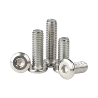 Carbon Steel SS304 Chamfered Flat Socket Screws Metric M2 M2.5 M3 M4 M5 M6 M8 M10 M12 Large Wafer Head Furniture Bolts