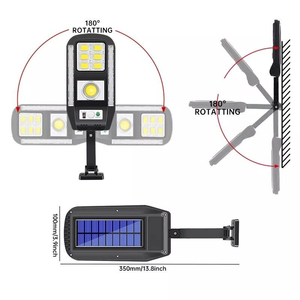Lámpara LED COB Solar para Exteriores, IP65, Sensor de Movimiento PIR, Resistente al Agua, Luz de Emergencia para Pared, Jardín y Calle - Product Image 6