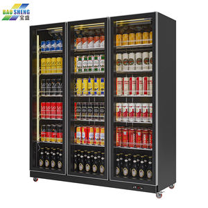 Tienda de comestibles comercial Supermercado Exhibición vertical Vitrina Nevera Congelador Refrigerador - Product Image 3