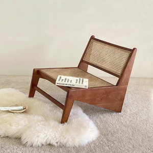 Gỗ rắn Tatami thực sự mây quán cà phê phòng khách công viên vườn đơn sáng tạo thoải mái giải trí ghế ngả - Product Image 5