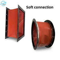 Connecteur de conduit flexible en silicone ignifuge, connexion souple carrée et ronde pour CVC