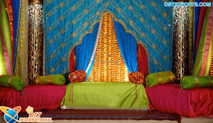 ฉากหลังเวทีที่ทันสมัยสวยงามสีสันสดใสสไตล์ซาริของตกแต่งงานแต่งงานสำหรับงานอีเว้นท์ - Product Image 2