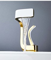 Robinet de lavabo monotrou en laiton finition chromée à montage sur plan, avec capteur tactile, cartouche céramique, design moderne, pour hôtels et cuisines