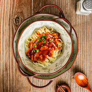 Durable de sopa de cerámica tazón <span class=keywords><strong>vajilla</strong></span> <span class=keywords><strong>Sakura</strong></span> <span class=keywords><strong>vajilla</strong></span> de cerámica de fideos Ramen cuencos con mango - Product Image 6