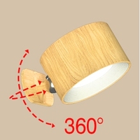 Lampe murale rechargeable à commande tactile magnétique, 3 températures de couleur, intensité réglable, rotation à 360 degrés, applique murale sans fil pour chambre à coucher