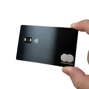Derin kazınmış temassız Metal kredi kartı desteği NFC ödeme, NFC Metal kredi kartı dokunarak