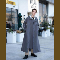 Veste de pluie coupe-vent en tissu Oxford avec fermeture éclair, imperméable, coutures thermosoudées, portable, pour les trajets quotidiens