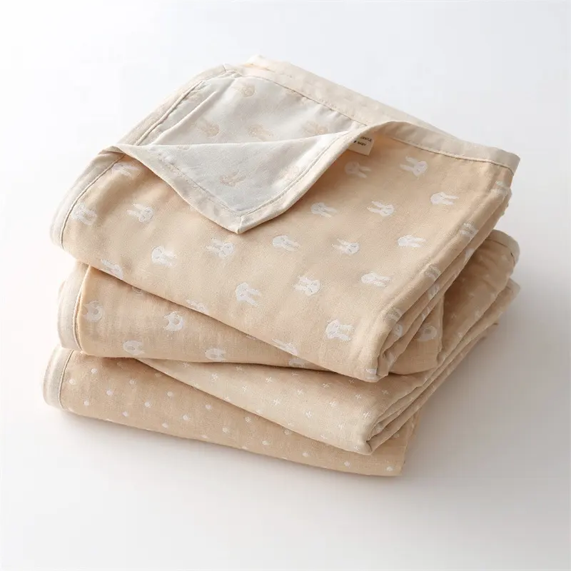 Coperta Swaddle in mussola 100% cotone organico biancheria da letto multistrato delicata sulla pelle e traspirante coperta per bambini