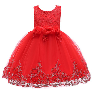 Wedding Birthday <b>Party</b> Floral Chiffon Tutu Sleeveless <b>Sweet</b> Style Ankle-Length ODM Customizable Kids Dresses for Girls - Product Image 3