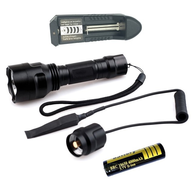 For Warsun C8 Rechargeable UV 850nm Dry Battery Torch Waterproof IPX5 Portable Aluminium Alloy Outdoor Flashlight