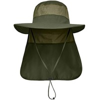 Chapeau de soleil en nylon à large bord avec logo personnalisé, protection du cou, UPF 50+, imperméable, respirant, pour la pêche, la randonnée, pour hommes et femmes