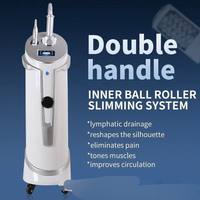 Alat Terapi Pelangsing Kulit Dual Handle Inner Ball Roller, Mesin Pembentuk Tubuh Anti Selulit, Peralatan Pijat Pembentuk Tubuh
