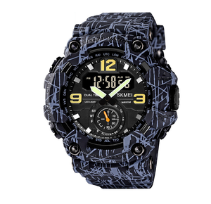 Montre-bracelet sportive pour homme DFS04 SKMEI 1637, mouvement japonais, affichage double heure analogique et LED, quartz électronique, décontractée - Product Image 3