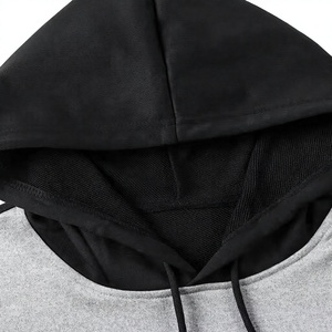 Sudadera con Capucha para Hombre, Diseño Color Block, Corte Regular, Informal, para Invierno, 100% Algodón, Forro Polar, Transpirable, con Logotipo Frontal - Product Image 6