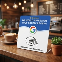 Carte NFC Google Review avec impression personnalisée, carte promotionnelle avec code QR pour laisser des commentaires pour les restaurants, salons, hôtels