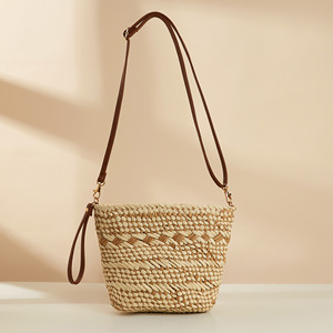 Bolso de Mano de Papel para Mujer, Diseño de Cubo, Gran Capacidad, Tejido, para Playa, con Cierre de Cremallera, Dos Asas, para Documentos, Novedad 2024 - Product Image 4