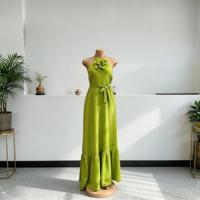 Robe d'été décontractée à imprimé floral, coupe ajustée, épaules dénudées, nouvelle collection pour femmes, vente en gros