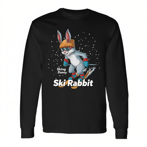 Camiseta de Manga Larga con Diseño de Conejo Esquiando, Ropa Deportiva de Invierno - Product Image 2