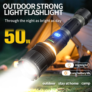 Led <b>Flashlight</b> 50W <b>Rechargeable</b> 26800 Battery Outdoor Camping High Power Torch With Led Light Source White Light - Product Image 4