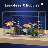 Aquarium Rectangulaire Créatif pour Paysage Écologique – Idéal pour l'Élevage de Poissons Rouges et de Tortues – Décoration de Bureau et de Maison
