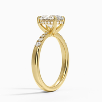 Maßgefertigter Ovaler Labor-Diamant IGI-Zertifiziert D VS1 Luxuriöser 14K Gold Labor-Gezüchteter Diamant-Verlobungsring