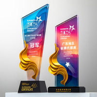 Logo personnalisé HBL impression couleur créative impression 3D trophée étoile trophée cristal trophée verre Souvenir
