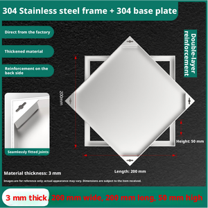 High-quality, customizable, corrosion-resistant, and durable 304 stainless steel <b>concealed</b> manhole covers - Product Image 2