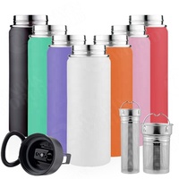 Ventes en gros de blancs pour sublimation, thermos en acier inoxydable 18/8 pour la salle de sport et le fitness, gourde à clapet isolée sous vide, bouteilles d'eau de sport