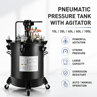 Réservoir sous pression pneumatique robuste avec agitateur pneumatique pour pulvérisation de peinture, distribution de colle, application de revêtements et alimentation en liquides