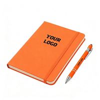 Carnet de notes promotionnel portable A6 en cuir PU avec logo personnalisé pour entreprise, cadeau de bureau, carnet de réunion