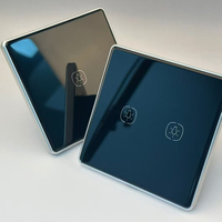 Norme EU UK pour l'application Tuya Smart Life prise en charge du cadre en alliage d'aluminium Interrupteur tactile intelligent Alexa sans écran tactile ABS