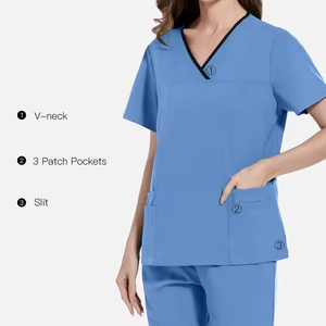 Custom New Nurs Scrub all'ingrosso divise mediche uniformi ospedaliere cura Scrub 2 pezzi Medical Scrub uniformi - Product Image 6