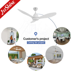 Ventilador de techo led 1stshine aspas de ABS blancas 220V bajo ruido 40db iluminación LED ventilador de techo silencioso - Product Image 5