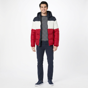 Chaqueta Acolchada de Lona para Hombre con Cuello Alto, Tallas Grandes, Impermeable, Personalizable, Ropa de Invierno, Estilo Urbano - Product Image 1