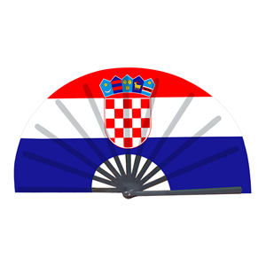 Abanicos Plegables de Bambú con la Bandera de Croacia al por Mayor, Abanico de Mano para Carnaval, Boda, Festival, Fiesta, Agencia de Viajes - Product Image 3