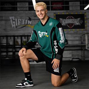 Maillot de football américain personnalisé en gros pour équipes de la Coupe du Monde, uniforme de sport décontracté à manches longues en maille entièrement imprimé - Product Image 4