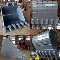 Bucket Excavator Custom OEM 7-15 Ton (8/10/12 Ton Opsional) Q355B untuk Penjepit Kayu Hutan