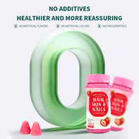 Gummies de biotine personnalisées en gros, saveur fraise, faibles en sucre, complément santé pour cheveux et femmes